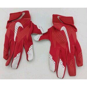 Nike Torque NFL Youth Receiver Football Gloves White Red Size Y Large Glossy